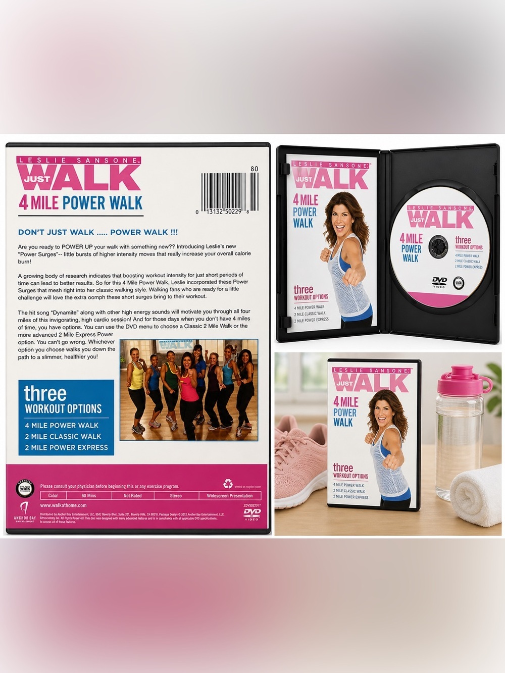 *30off3* NWOT. Leslie Sansone: 4 Mile Power Walk. DVD.